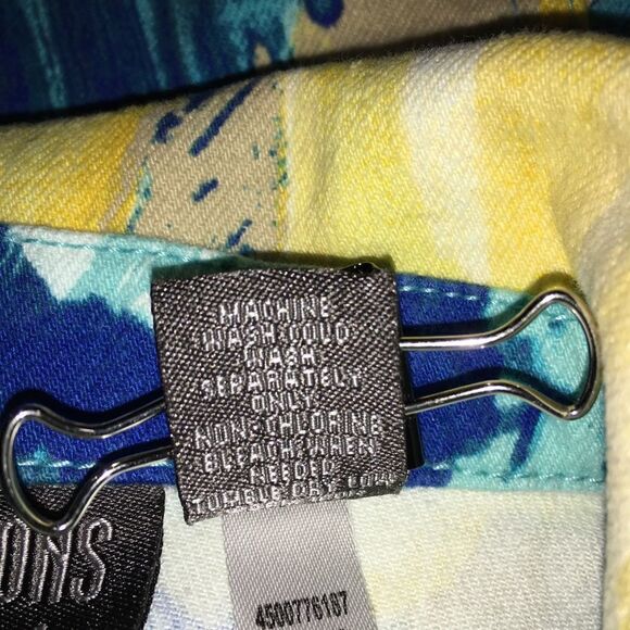 Additions by Chico’s Jacket, Blue and Yellow, Abstract, Size 1 - Picture 7 of 7